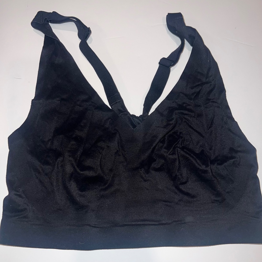 Soma Enbliss Racerback Bralette Womens Size M Black Wireless Seamless Bra